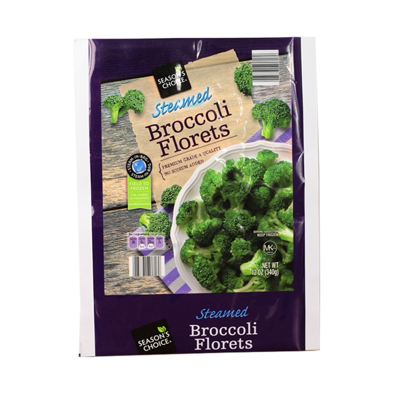 Bolsa Grado Alimenticio brócoli cocido al vapor